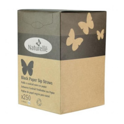 Compostable Black Paper Memphis Straws 5.5x2.4