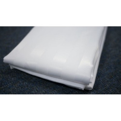 White Satin Stripped Shower Curtain