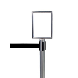 Chrome Barrier Post With Black Belt