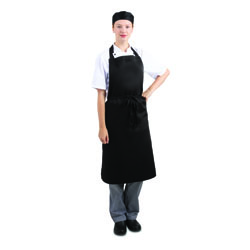 Whites Bib Apron Polycotton Black