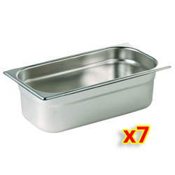 S/ Steel Gastronorm Container Kit 1/4 (Pack of 7)