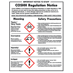 COSHH Safety Notice (Self-Adhesive)