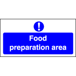 Food Prep Area Sign