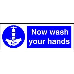 Now Wash Your Hands Sign - Single