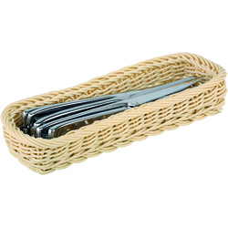 Rattan Basket Polypropylene for Cutlery - 45x270x100mm