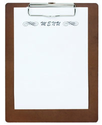 Olympia Wooden Menu Presentation Clipboard A4
