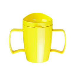 Double-Handled Mugs with Lid  300ml (Pack  of 4)