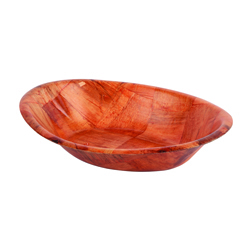 Olympia Oval Woven Wooden Bowl - 12x9