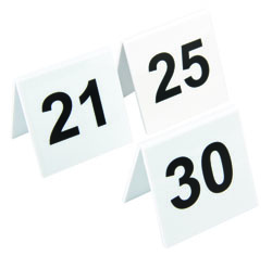 Plastic Table Numbers 21-30