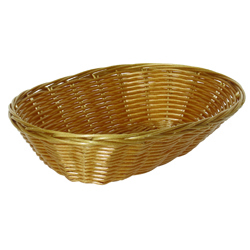 Poly Wicker Oval Food Basket - 230x150x65mm (Pack of 6)