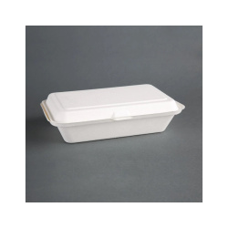 Fiesta Green Compostable Bagasse Hinged Food Containers 248mm