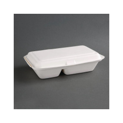 Fiesta Green Compostable Two-Compartment Hinged 253mm