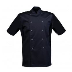 Windsor Chefs Jacket, Short sleeves  Black