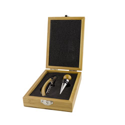 3 Piece Wine Set in Bamboo Presentation Box